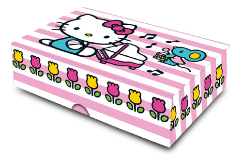 Caixa 6 Doces Hello Kitty Rosa  - 1 Und Festcolor