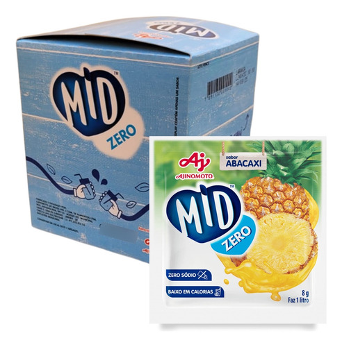 Dp 15 Suco Em Pó Mid Zero Sabor Abacaxi Ajinomoto