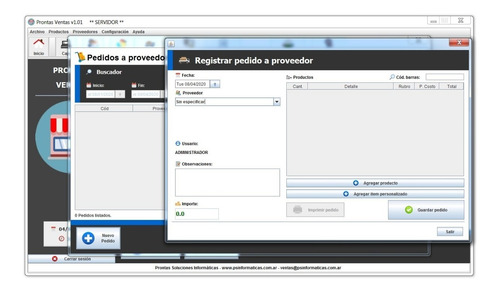 Prontas Ventas - Stock Proveedores Cuenta Corriente Ticket