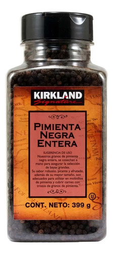 Kirkland Signature Pimienta Negra Entera 399 Grs