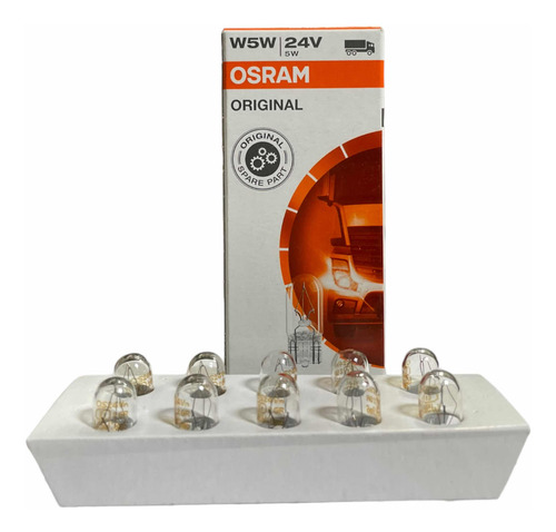 Caja 10x Foco Halógeno Industria Camiones Osram 24v 2845 W5w