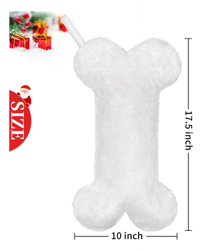 Calcetines De Navidad Para Perros Lujo Forma De Hueso Grande
