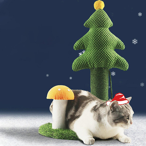 Poste Rascador Para Gatos, Adorno Navideño Para Interiores