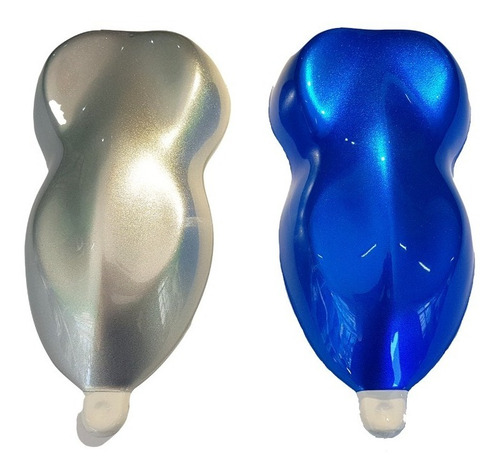 Imagen 6 de 8 de Kit Pintura Candy Bc Azul Noche 1 Lt + Base Aluminio Bc. 1l.