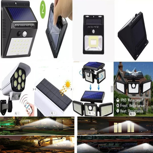Aplique Lámpara Reflector Led Solar Exterior Sensor Movimien
