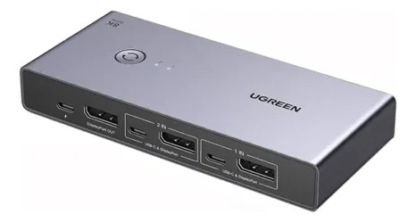 Switch Kvm Ugreen De Escritorio Displayport De 2 Puertos