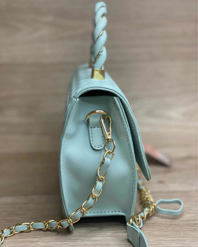 Bolso De Mano Y De Colgar Color Verde Aguamarina Para Mujer