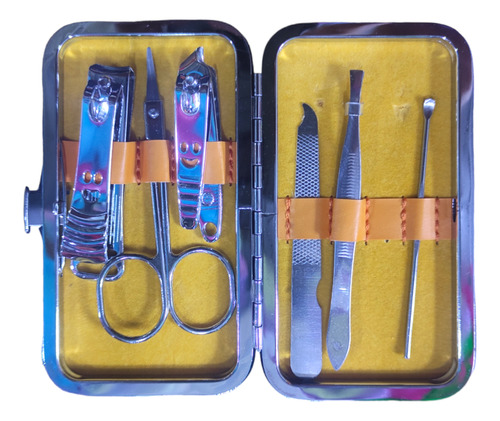 Kit Manicure Pedicure 6 Pcs Cortauñas Pinza Tijera Estuche