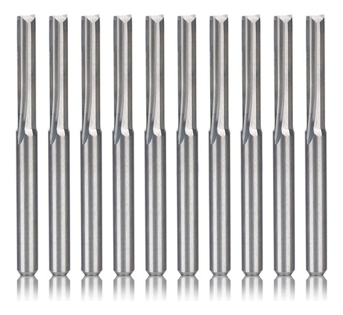 10 Units 2 Flautas Cnc Router Bits, Fresa Of 3,175 Mm