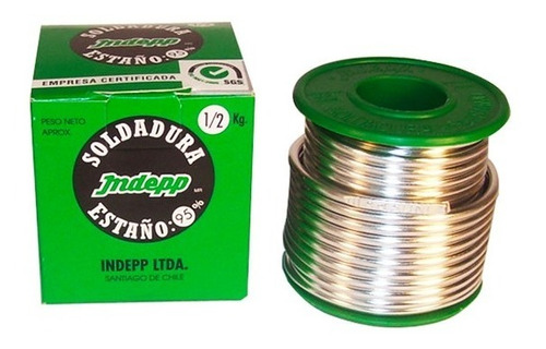 Soldadura Indepp Estaño 95% Carrete 500 Gr