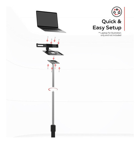 Laptop Floor Stand Cta Rolling Floor Stand With Security La
