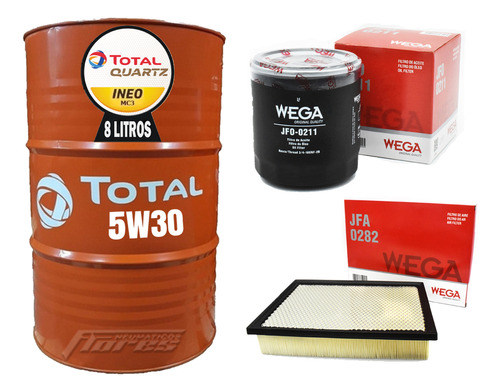 Cambio Aceite 5w30 8l + Kit Filtros Toyota Hilux 2.8 2.4 Td