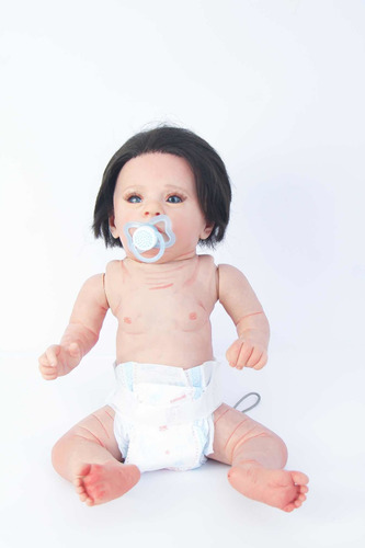 Imagem 6 de 10 de Bebe Reborn Menino Corpo Inteiro Vinil Siliconado (v - A)