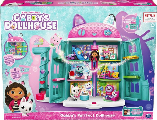 Gabby's Doll House Casa Muñecas 15 Pzs Sonidos Orig Importad