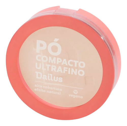 Base de maquiagem em pó compacto Dailus Pó compacto ultrafino Pó compacto ultrafino tom d1 claro - 10g