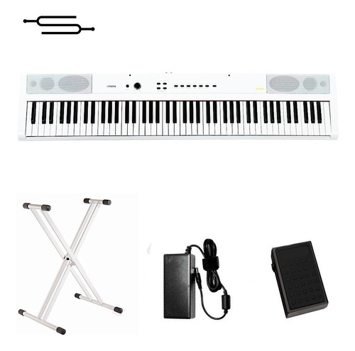 Piano Digital 88 Teclas Artesia Sensitivo Blanco + Soporte