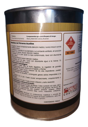 Primer Monocomponente Gris Delfin Coatings 1/4 De Galon