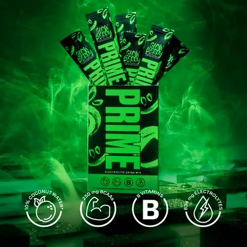 Pack De 6 Sticks Prime Hydration+ Glowberry Con Bcaas Y Anti