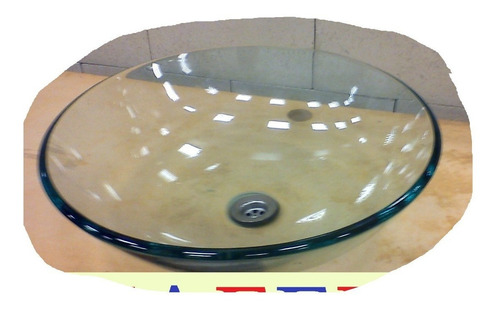 Bacha De Vidrio Templado Transparente De Apoyo 32cm Naffull