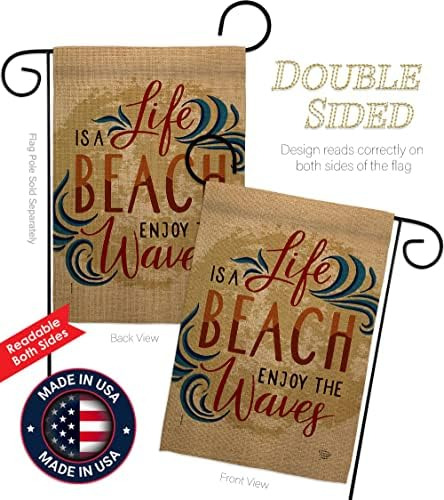 Bandera De La Colección De Adornos Life Is A Beach Garden Co