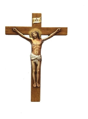 Cruz De Pared De Jesus Cristo En Relieve Fars 11x16cm Italy