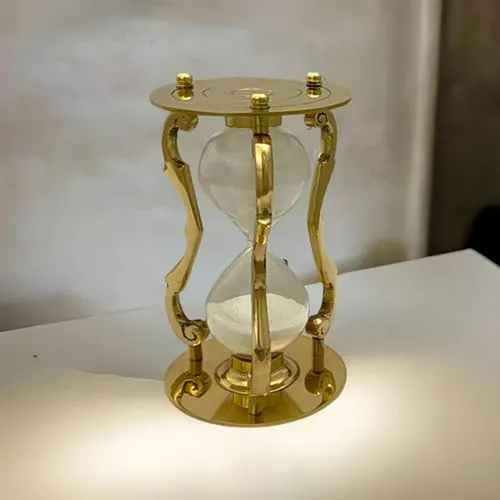 Reloj De Arena Antiguo De 5 Minutos Para Escritorio Náutico