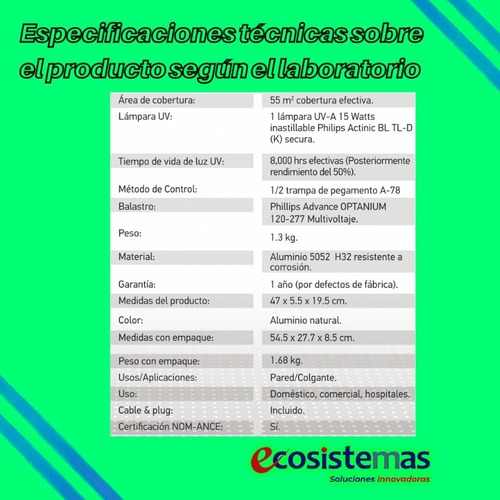 Imagen 6 de 7 de Atrapa Moscas Luz Uv Arod Bugster 15 + 15 Trampas De Goma
