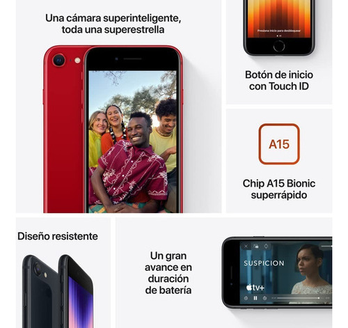 iPhone SE (3rd Generation) 64 Gb Azul Medianoche - Excelente (Reacondicionado) (Reacondicionado)