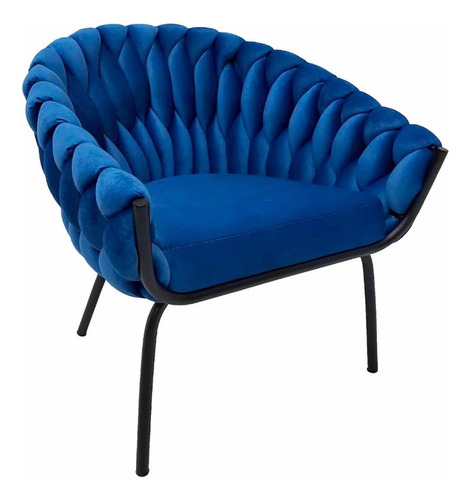 Sillón Individual Tela Salamanca By Promobel Color Azul