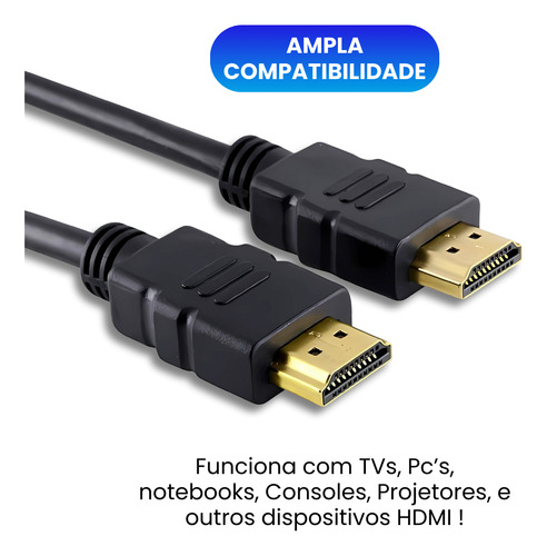 Cabo Hdmi 3m Metros Mts 4k 3d Full Hd Blindado Bekcomerce Xbox One Televisor Usb Ethernet