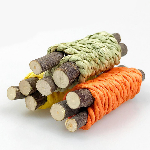 2 X 9 Juguetes Para Masticar Hámster, Conejo, Rama De