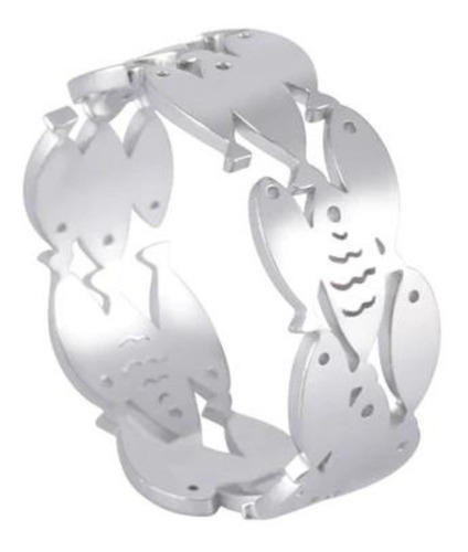 Imagen 2 de 6 de Anillo Ajustable Mujer Piscis Huellas Alas Zorro Acero Plata