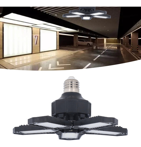 Luz De Garaje Led, Lámpara De Techo De Garaje Plegable E27 2