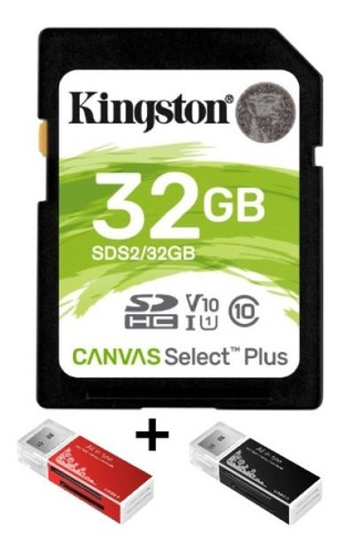 Kit 1x Cartão Memória Sds2 32gb + 2x Leitor 4 Em 1 Pen Drive