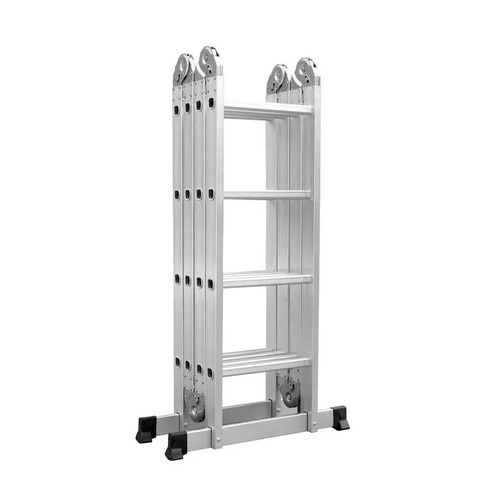 Escalera Articulada Reforzada Plegable Aluminio 4x3 3,70m