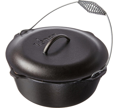 Lodge 7 Quart Cast Iron Dutch Oven - Cacerolas (, Plata,