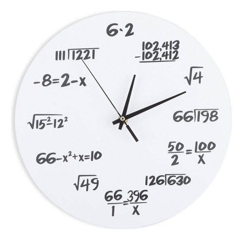 Reloj De Pared, Reloj De Decoración 3d, Fórmula Matemática P