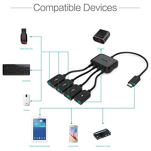 Kirin Adaptador Micro Usb Hub Cable Host Para Android Note