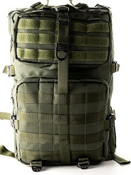 Morral Táctico Crossfit 50 Litros Verde Militar  + Parche