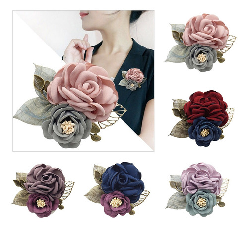Broche De Flores De Rosas Artificiales
