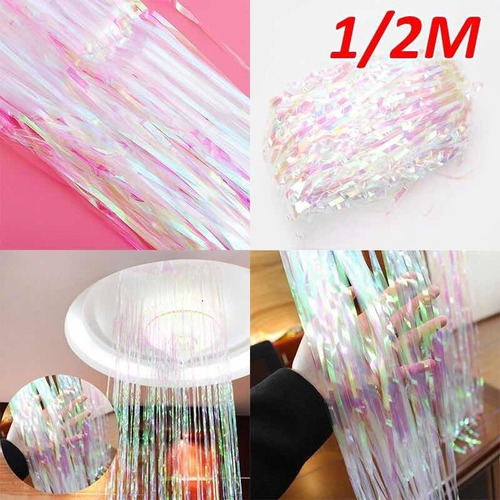 Cortina Tornasolado Irisdicente Deco Evento Fiesta 1m X 2m