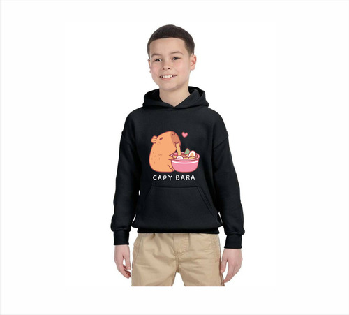 Sudadera Capibara Niños Hoodie Diseños Kawaii