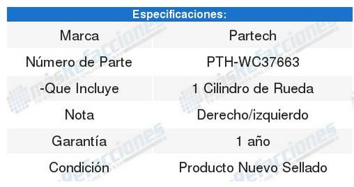 Cilindro Rueda Mercury Tracer 87 A 88