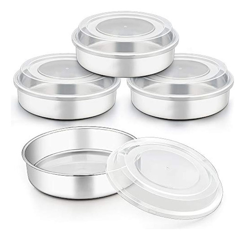 Molde Para Pasteles Teamfar De 8 Pulgadas Con Tapa (4 Bandej