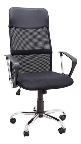 Cadeira de escritório Duoffice DU-200  preta com estofado de mesh