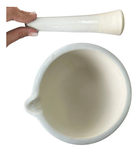 Gral Almofariz De Porcelana C/ Pistilo