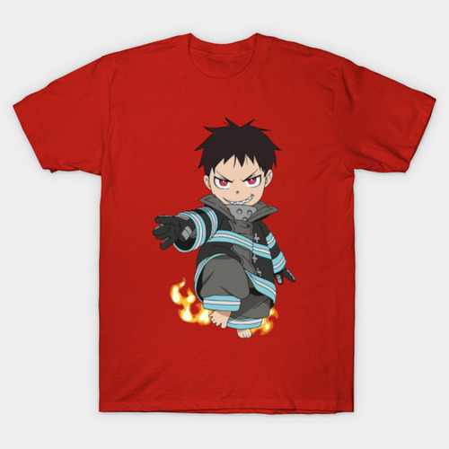 Playera Fire Force Shinra, Camiseta Poder Pirotécnico