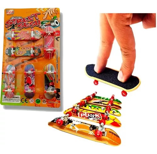  Mini Patineta De Skate Para Dedos Set 6 Tablas Fingerboard