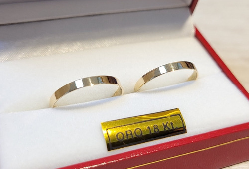 Imagen 2 de 6 de Alianzas Oro 18k Cinta 2 Gr Casamiento Compromiso Esposa