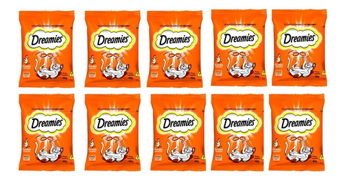 Petisco Para Gatos Dreamies Frango - Kit C/ 10 Por Apenas